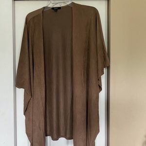 Tan Suede Kimono/cardigan